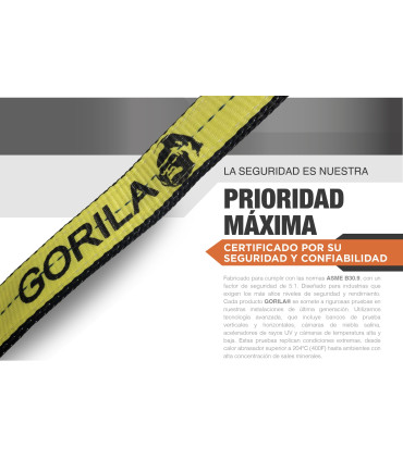 ESLINGA PLANA EE2-604 X 2m TIPO 3 - GORILA®