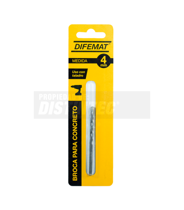 BROCA PARA CONCRETO 4mm - DIFEMAT®