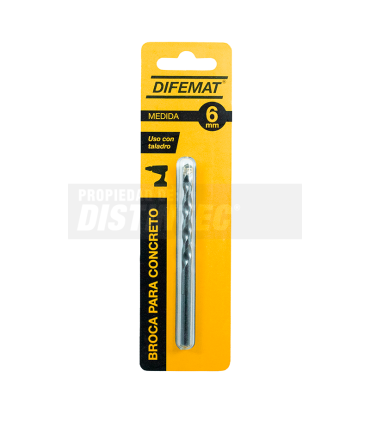 BROCA PARA CONCRETO 6mm - DIFEMAT®