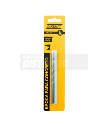 BROCA PARA CONCRETO 8mm - DIFEMAT®