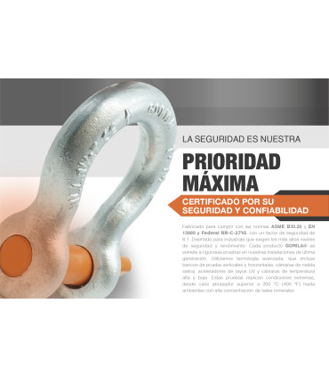 GRILLETE LIRA PASADOR ROSCADO 1" - GORILA®