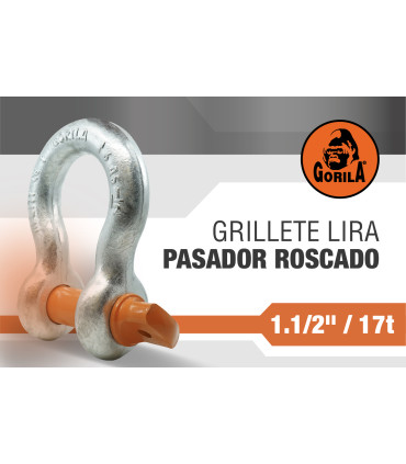 GRILLETE LIRA PASADOR ROSCADO 1.1/2" - GORILA®