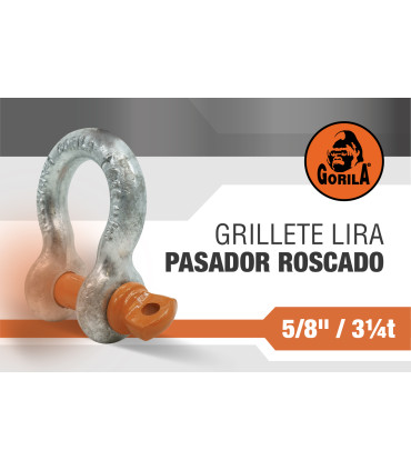 GRILLETE LIRA PASADOR ROSCADO 5/8" - GORILA®