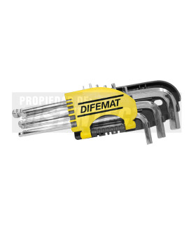 KIT LLAVES ALLEN 9 PIEZAS 1,5 A 10mm - DIFEMAT®