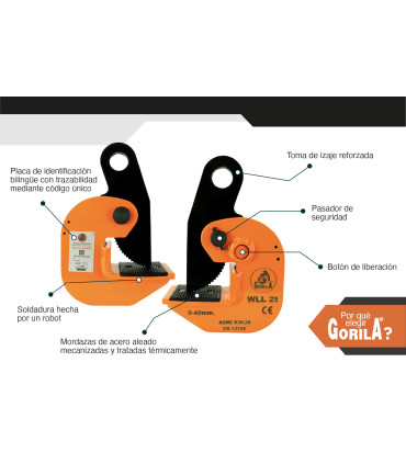 MORDAZA HORIZONTAL 2t - GORILA®
