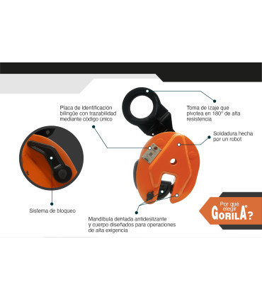 MORDAZA VERTICAL ARTICULADA 3,2t - GORILA®