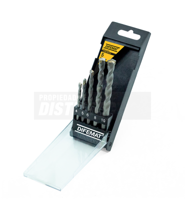 SET 5 BROCAS PARA CONCRETO 4 A 10mm - DIFEMAT®