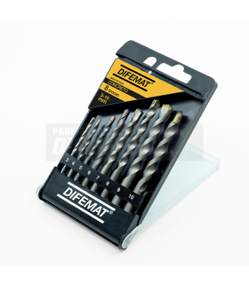 SET 8 BROCAS PARA CONCRETO 3 A 10mm - DIFEMAT®