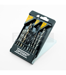 SET 9 BROCAS PARA METAL, MADERA Y CONCRETO 5 A 8mm - DIFEMAT®