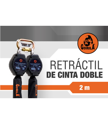 RETRACTIL DE CINTA DOBLE 2m - GORILA®