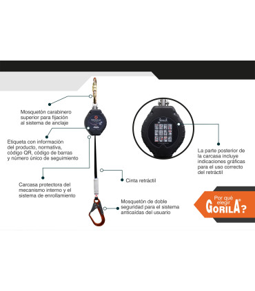RETRACTIL DE CINTA 2,5m - GORILA®