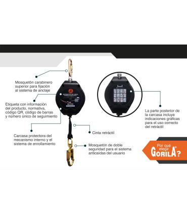 RETRACTIL DE CINTA 10m - GORILA®