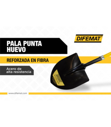 PALA PUNTA HUEVO REFORZADA EN FIBRA - DIFEMAT®