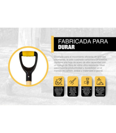 PALA CUADRADA CARBONERA - DIFEMAT®