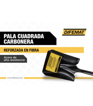 PALA CUADRADA CARBONERA REFORZADA EN FIBRA - DIFEMAT®