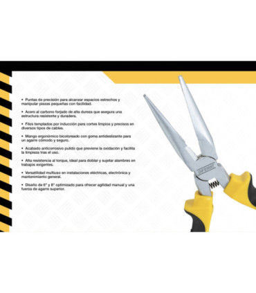 ALICATE PUNTA LARGA 8" - DIFEMAT®