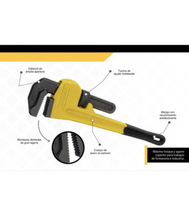 LLAVE STILLSON RECTA 36" X 900mm - DIFEMAT®