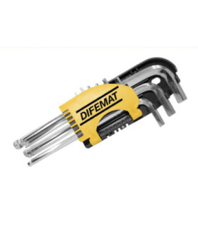 KIT LLAVES ALLEN 9 PIEZAS 1,5 A 10mm - DIFEMAT®
