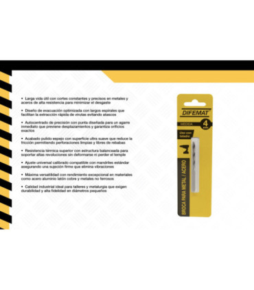 BROCA PARA METAL 4mm - DIFEMAT®