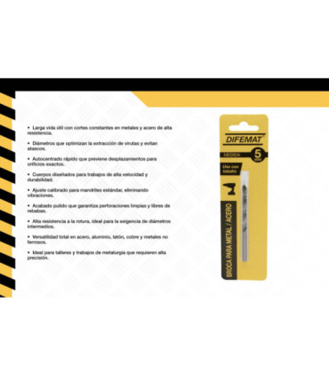 BROCA PARA METAL 5mm - DIFEMAT®