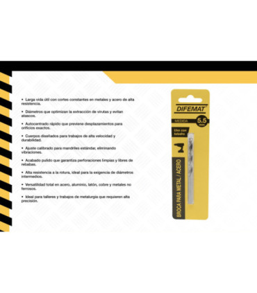 BROCA PARA METAL 5.5mm - DIFEMAT®