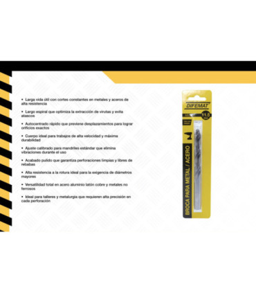 BROCA PARA METAL 11.5mm - DIFEMAT®