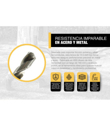BROCA PARA METAL TOMA REDUCIDA 13.5mm - DIFEMAT®