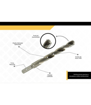 BROCA PARA METAL TOMA REDUCIDA 14mm - DIFEMAT®