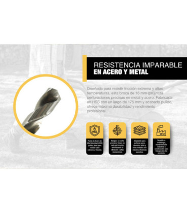 BROCA PARA METAL TOMA REDUCIDA 16mm - DIFEMAT®