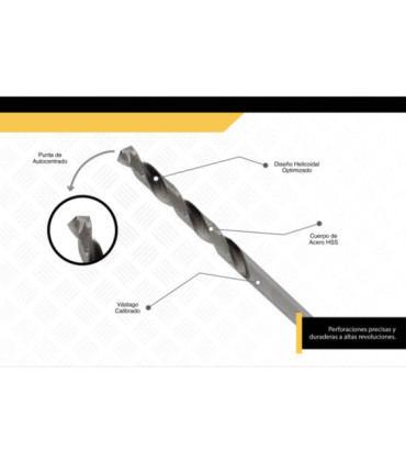SET 6 BROCAS PARA METAL 2 A 8mm - DIFEMAT®