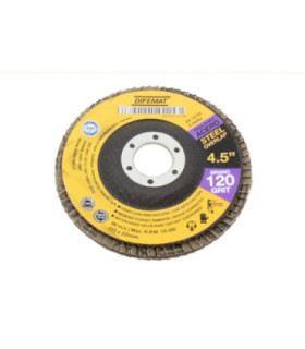 DISCO TRASLAPADO 4,5" -115 X 22. GRANO 120 - DIFEMAT®