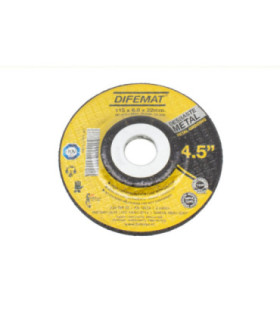 DISCO DE DESBASTE PARA METAL 4,5" 115 X 6 X 22 - DIFEMAT®