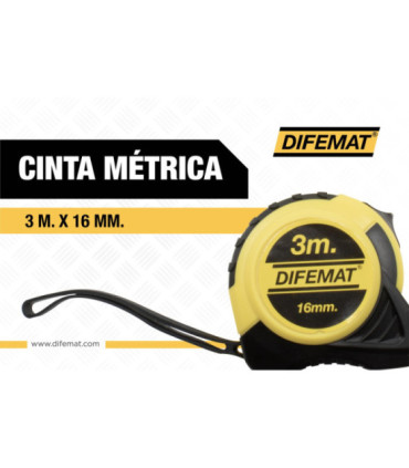 CINTA METRICA 3m X 16mm - DIFEMAT®