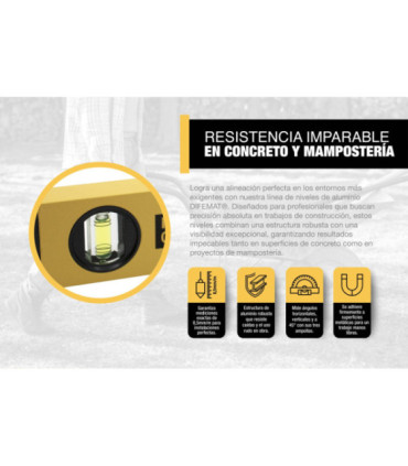 NIVEL DE ALUMINIO 12" - DIFEMAT®