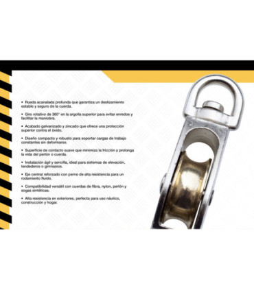 POLEA COMERCIAL SIMPLE 1/2" - DIFEMAT®