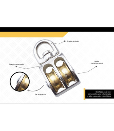 POLEA COMERCIAL DOBLE 3/4" - DIFEMAT®