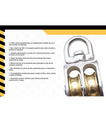 POLEA COMERCIAL DOBLE 1" - DIFEMAT®