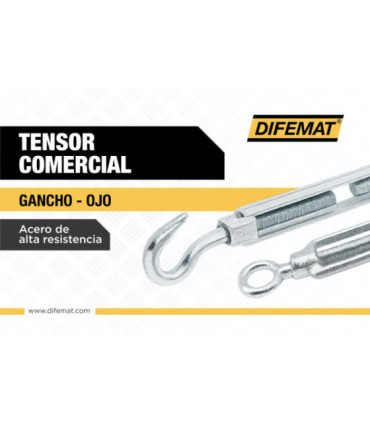 TENSOR COMERCIAL GANCHO OJO 8 x 85mm - DIFEMAT®
