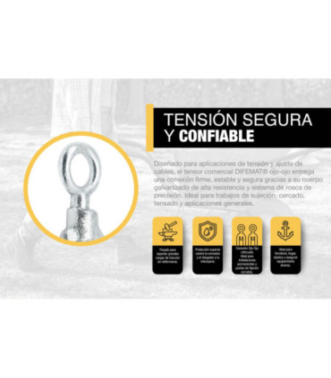 TENSOR COMERCIAL OJO OJO 10 X 100mm - DIFEMAT®