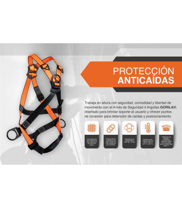 ARNES SEGURIDAD 4 ARGOLLAS STD - GORILA®