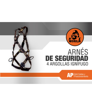 ARNES SEGURIDAD 4 ARGOLLAS IGNIFUGO STD - GORILA®