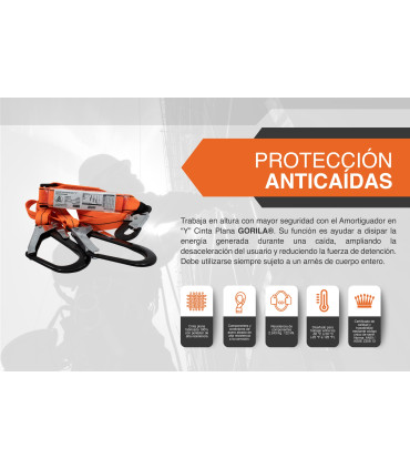 AMORTIGUADOR EN Y CINTA PLANA X 1,8m - GORILA®